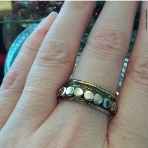 Two Tone Handmade Spinner Ring